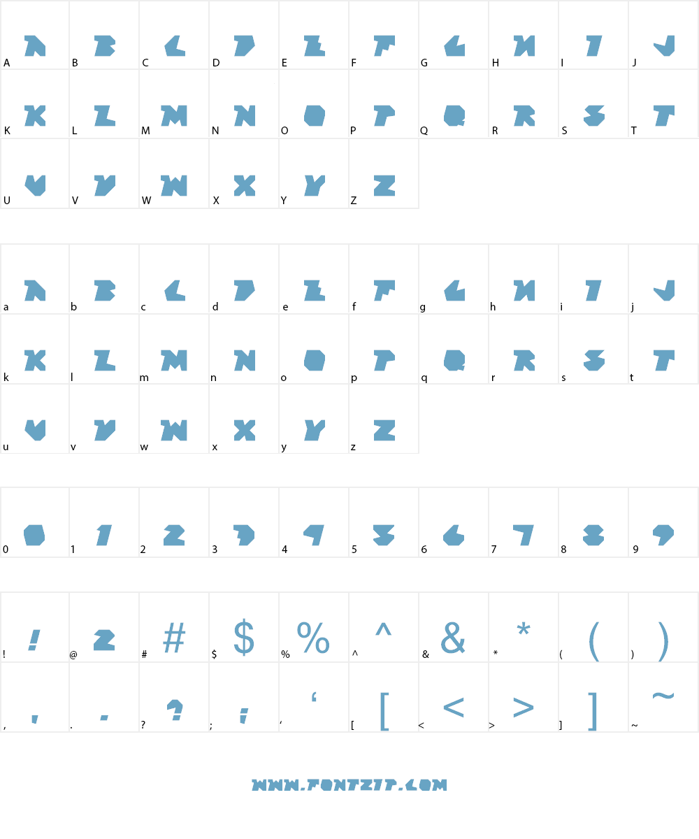 Block Factory Font Character
