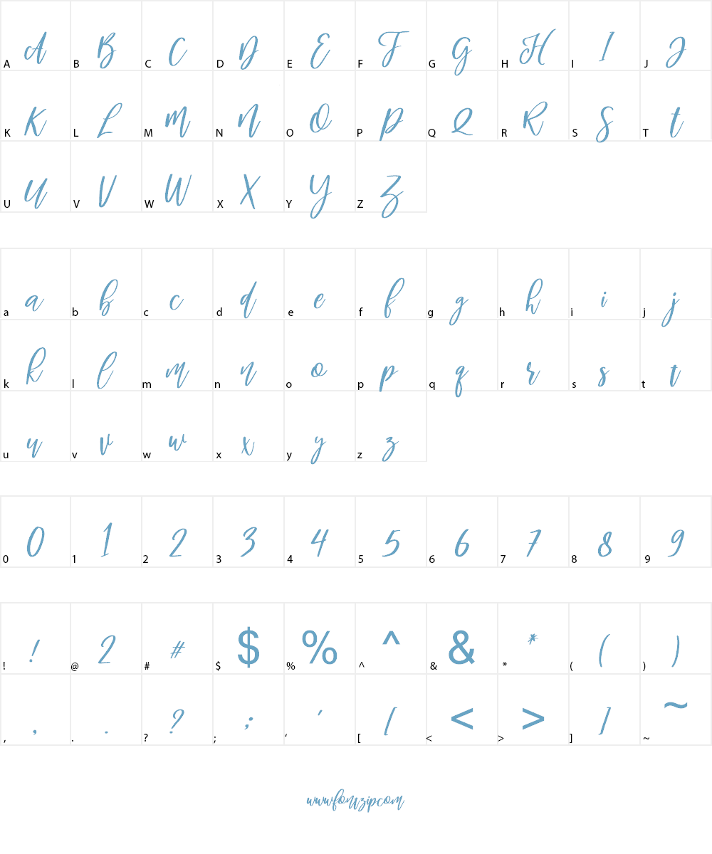 Bramfarm Font Character