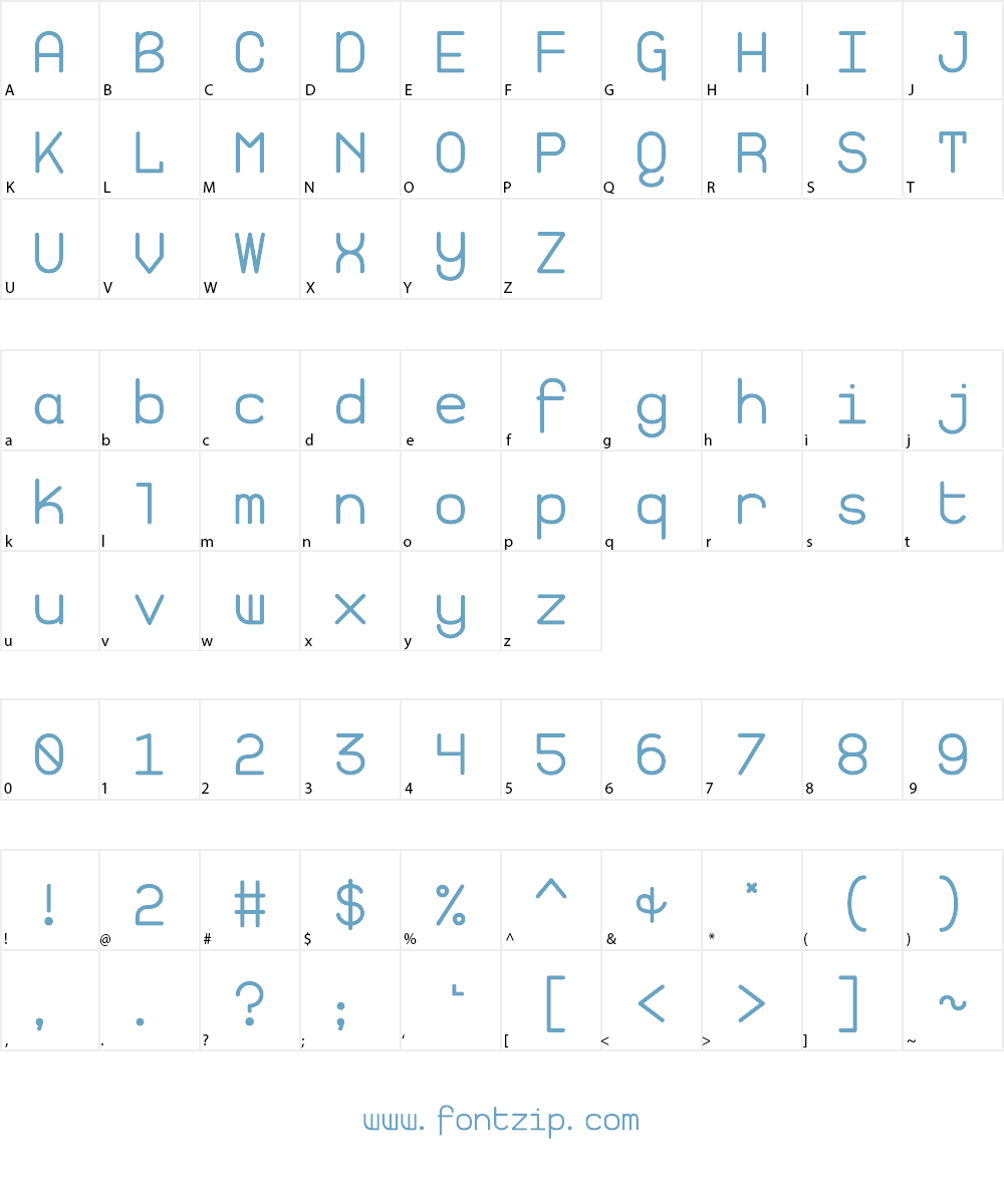 Izayoi Monospaced Font Character