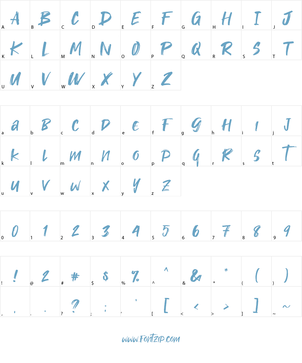 Takota Font Character