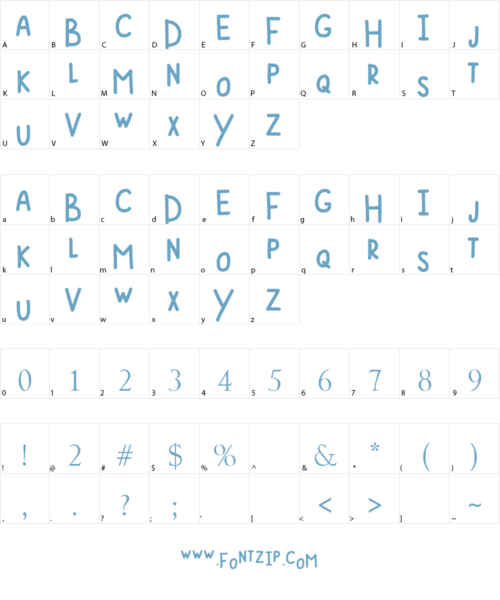 AMADORE Font Character