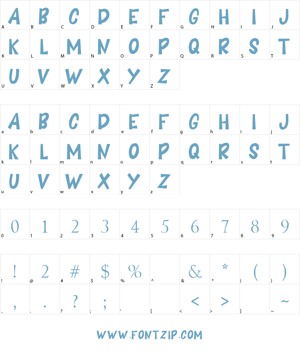 BOOMING Font Character