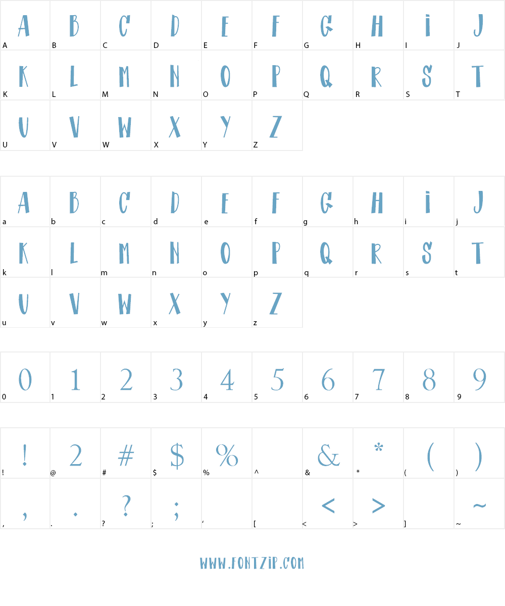 CAROLINE Font Character
