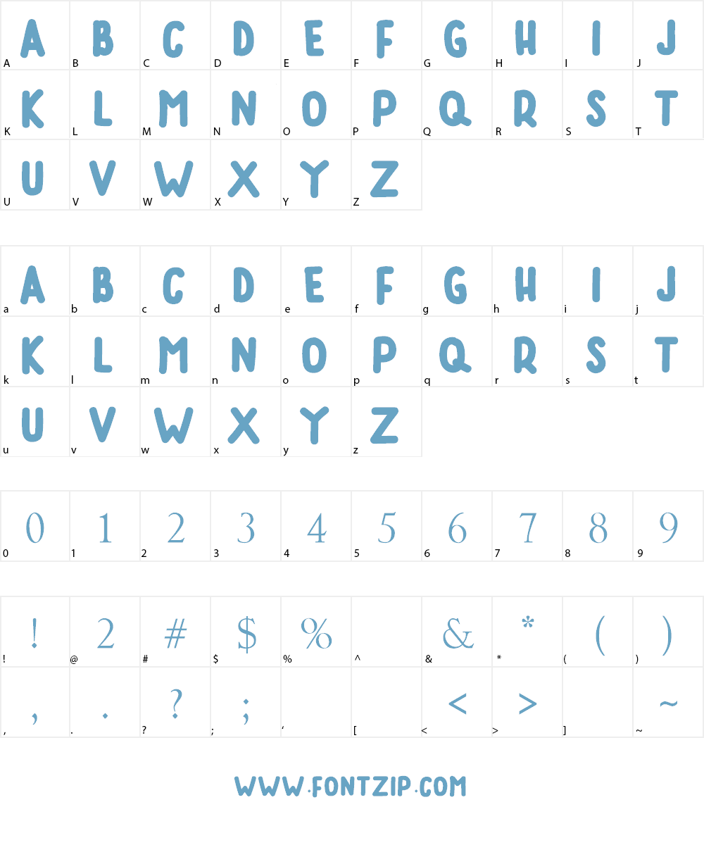 RUMAGGE Font Character