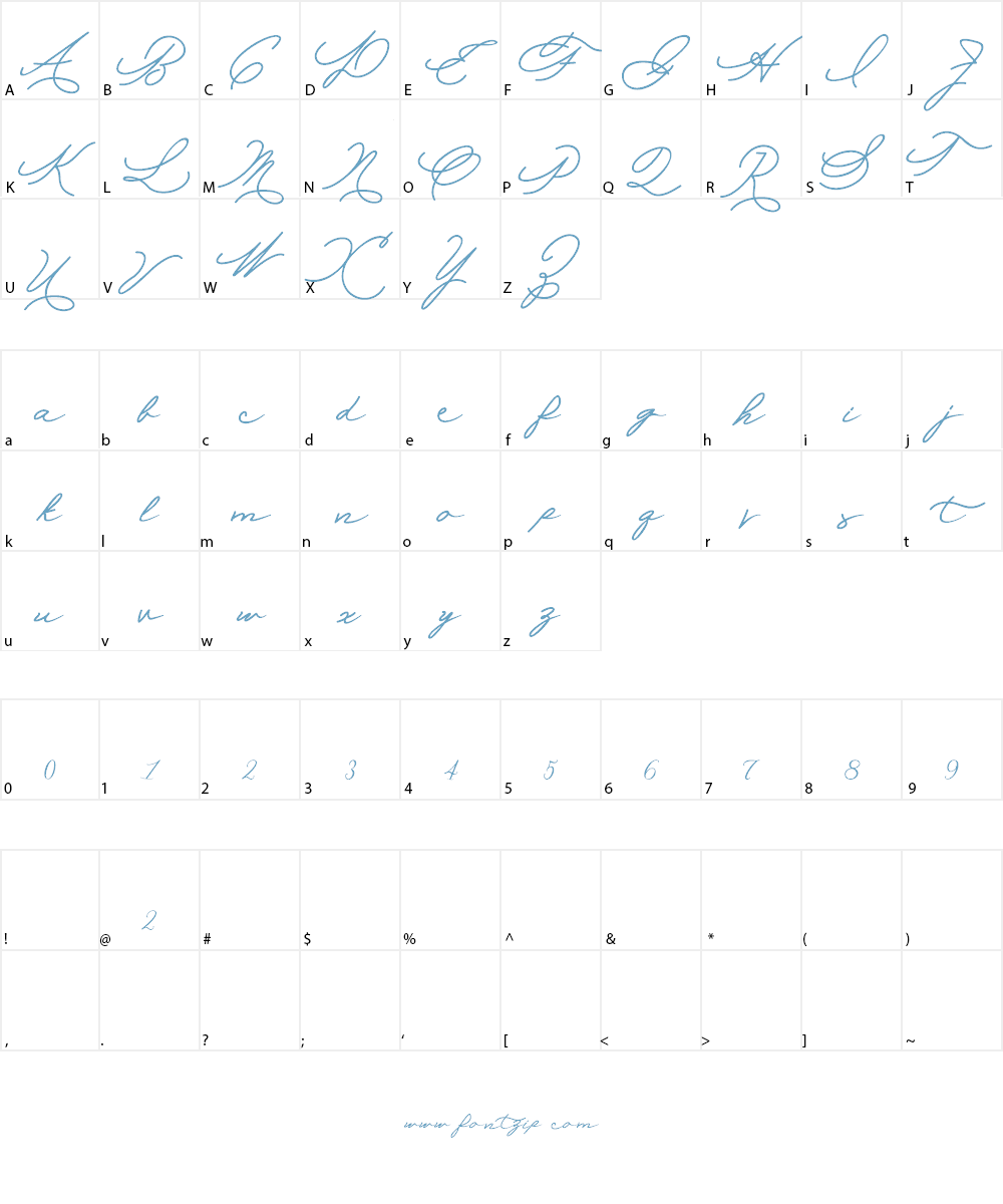 Allexandia Font Character