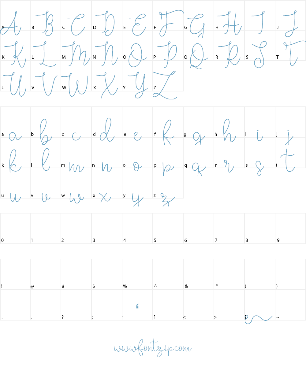 Grace Font Character