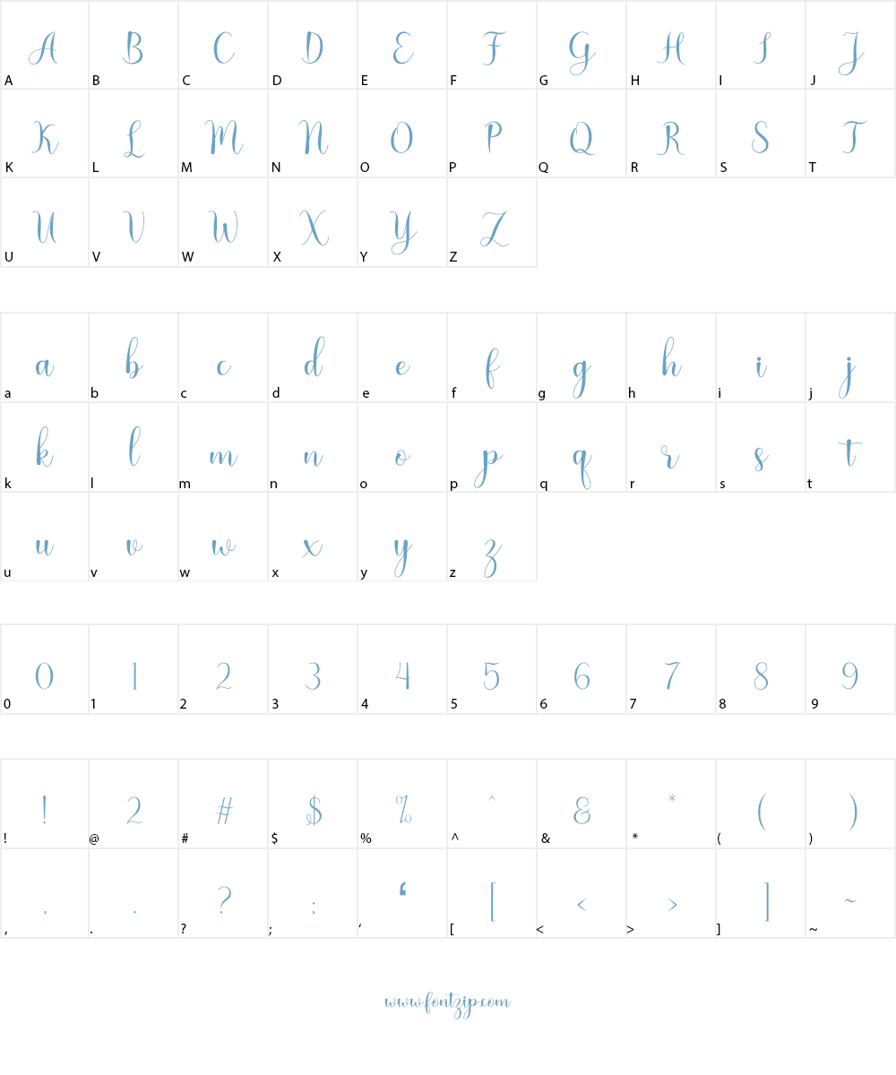 Nattalia Font Character