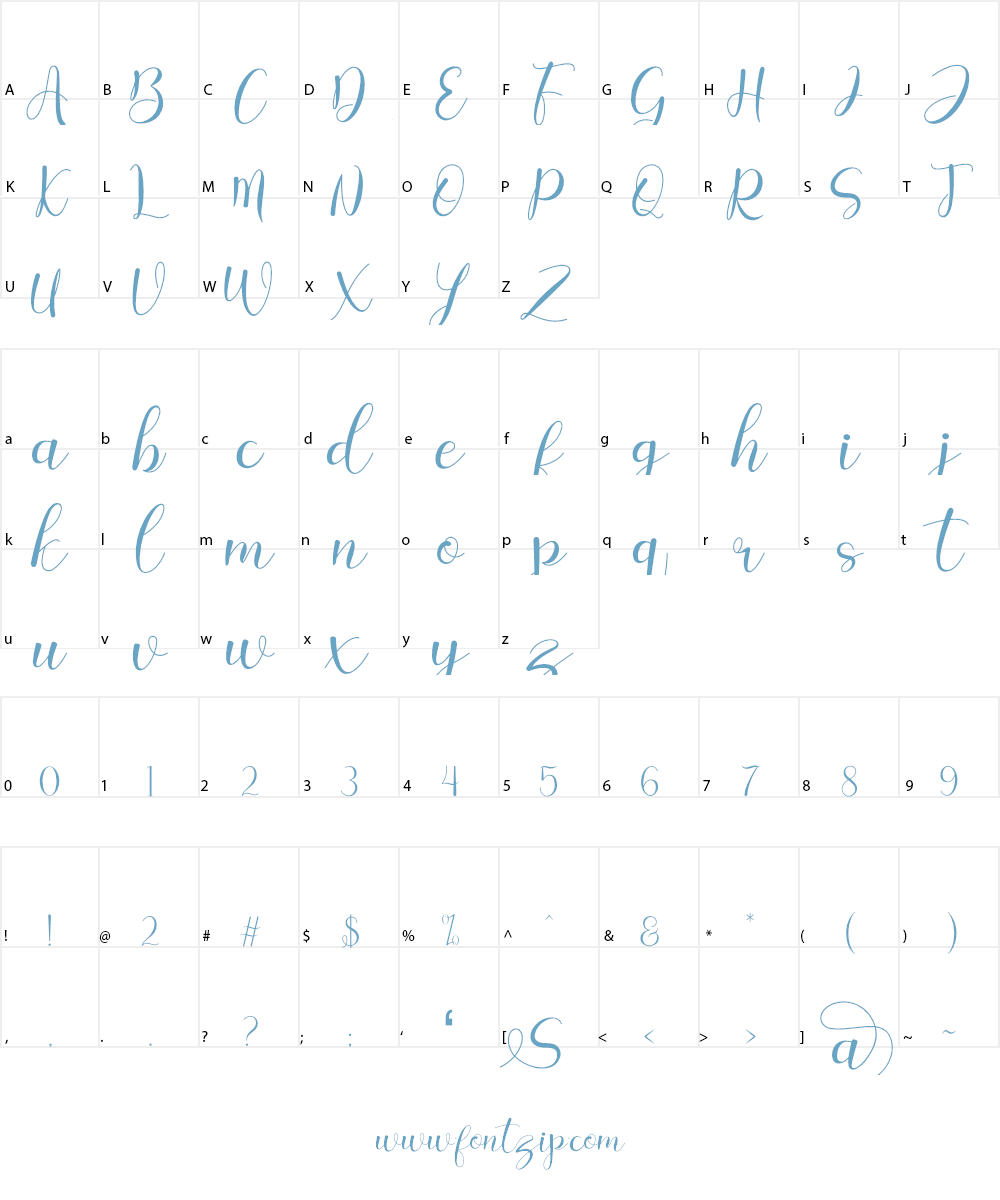 Sofia Font Character