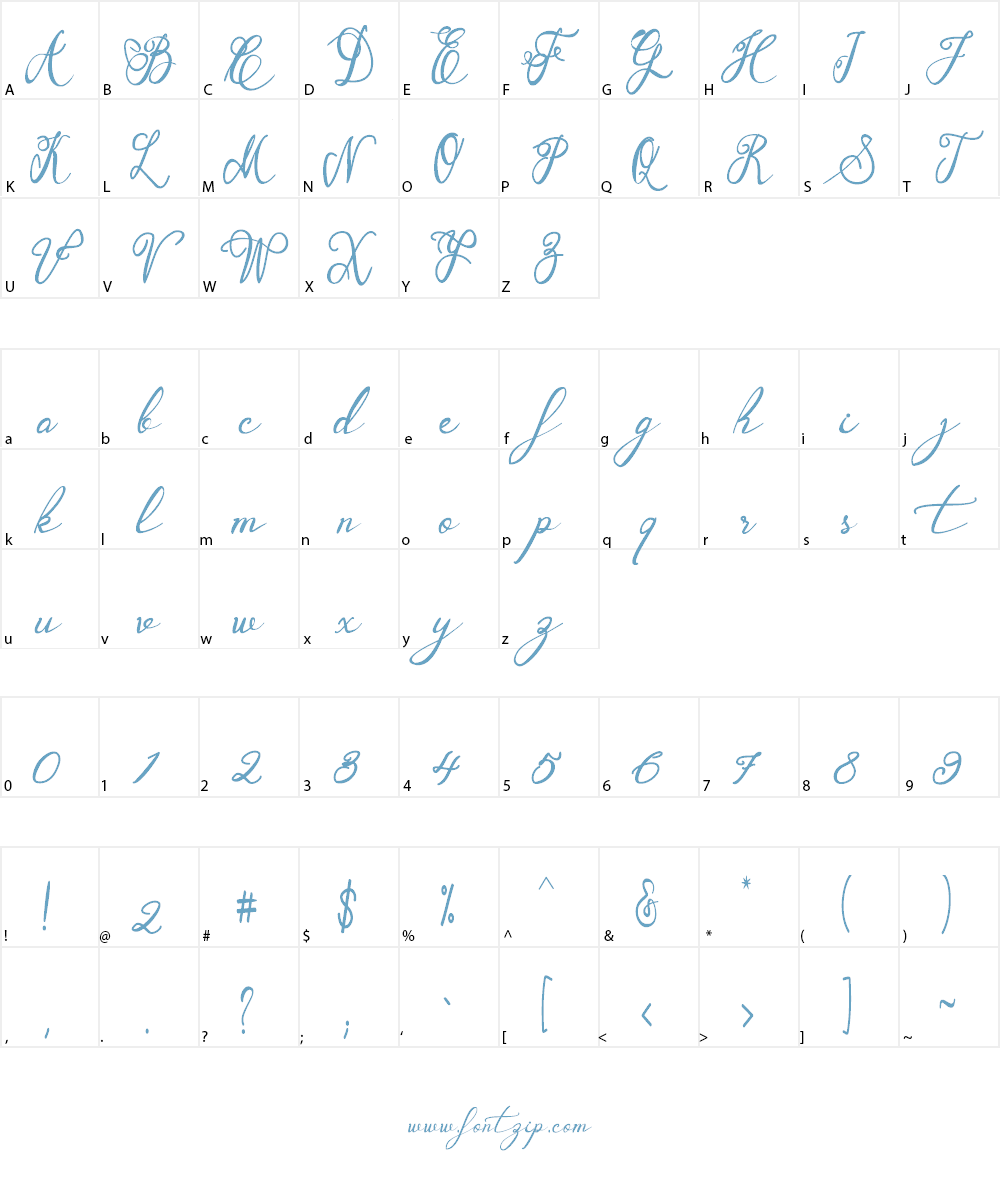 Garbera Font Character