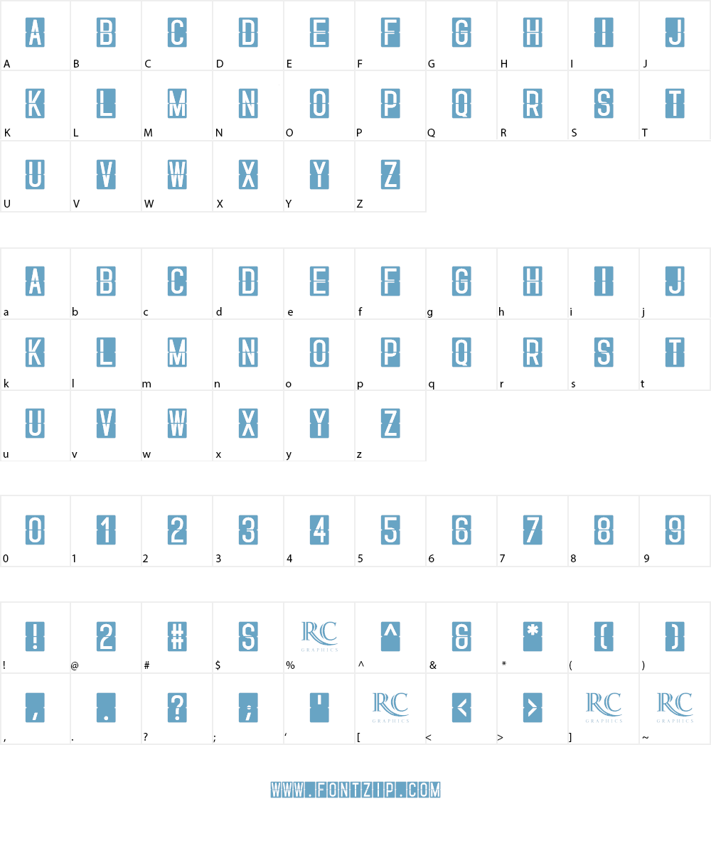 Skyfont Font Character