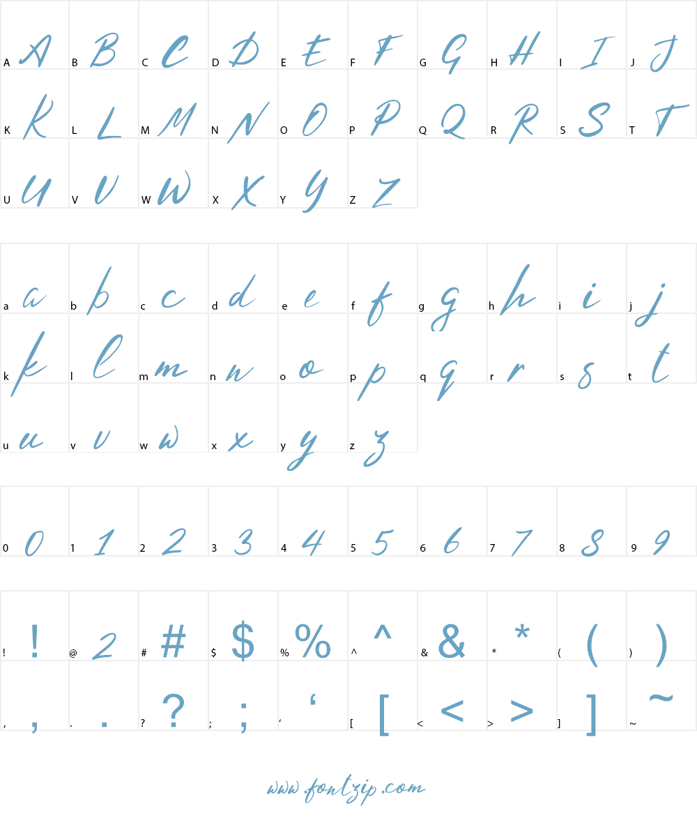 Hysteria Font Character
