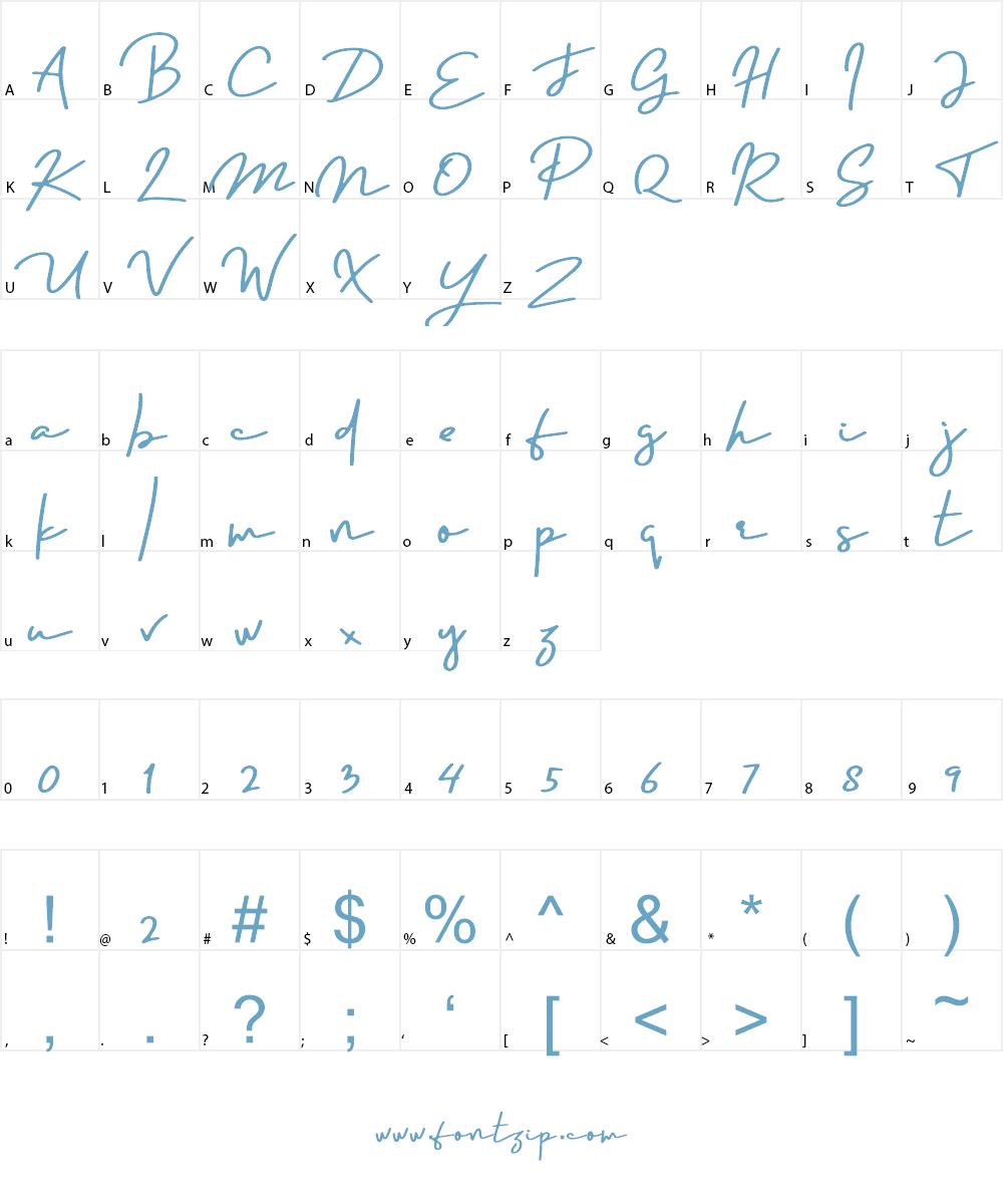Portraits Font Character