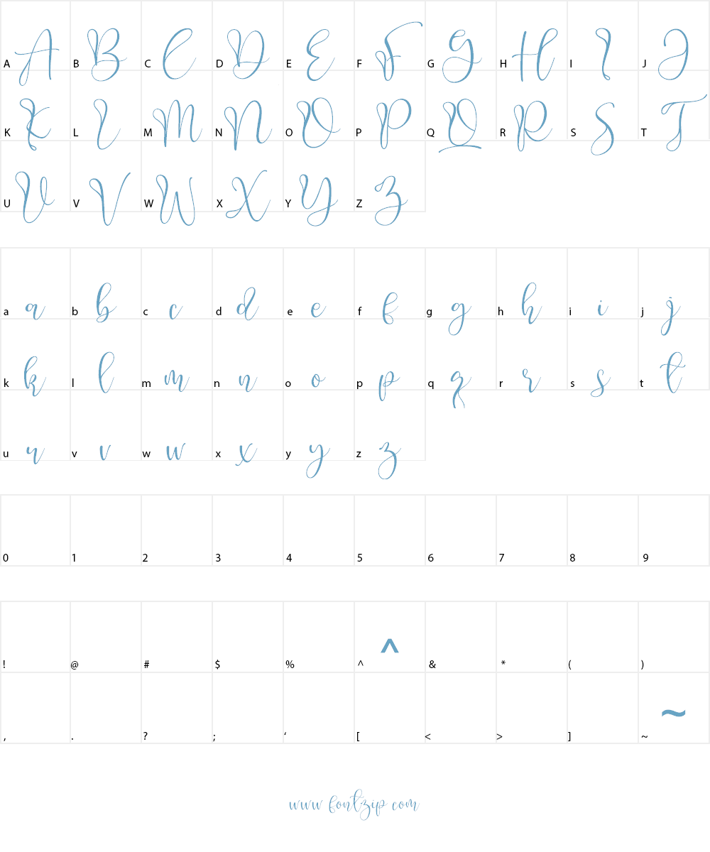 Aliquest Font Character