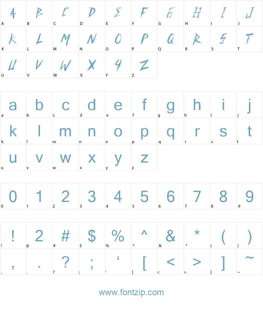 David Elika Demo Version Font Character