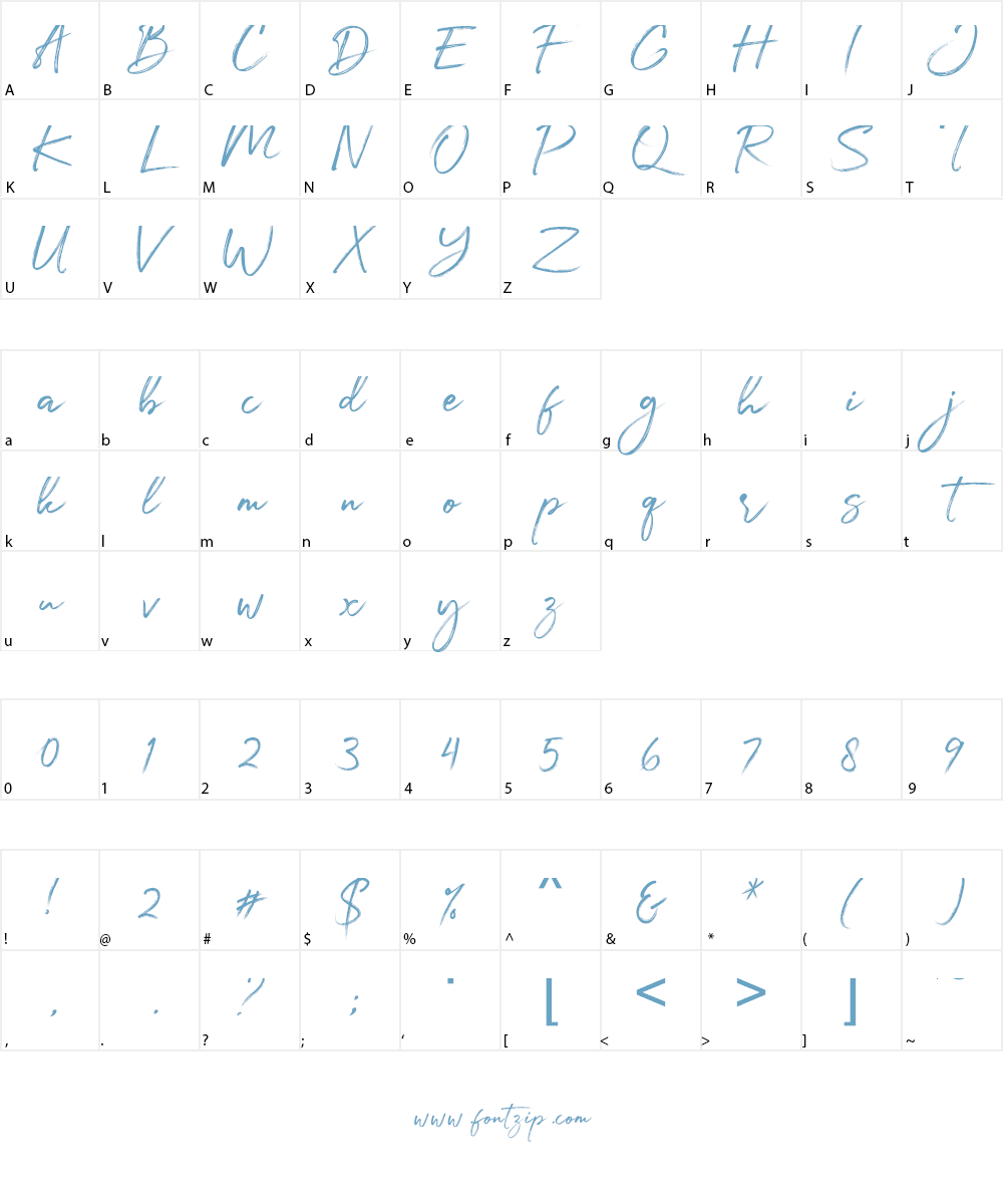 Julietta Messie Demo Font Character