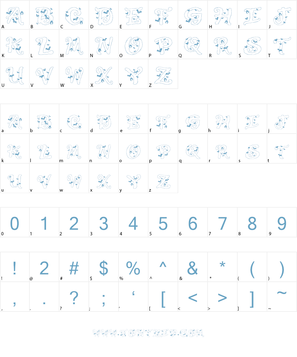 Halloween Bats Font Character