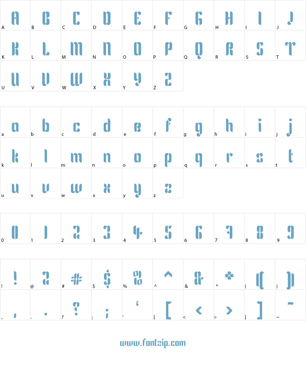 Kenia Font Character