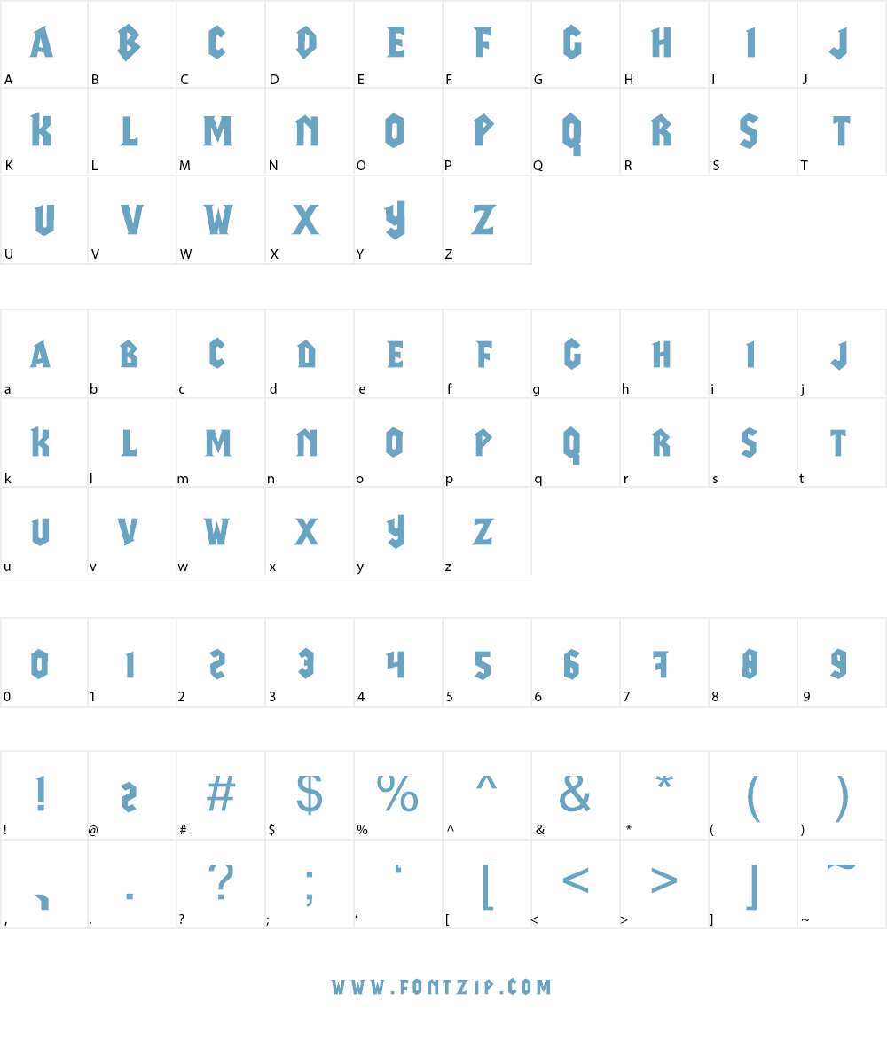 warcraft Font Character