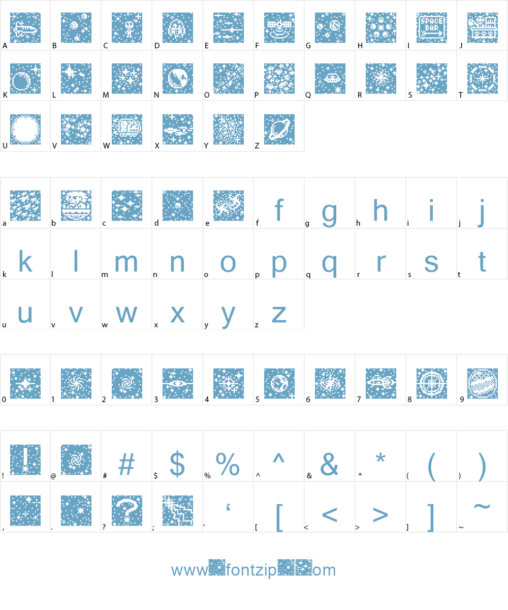 Microcosmos Font Character
