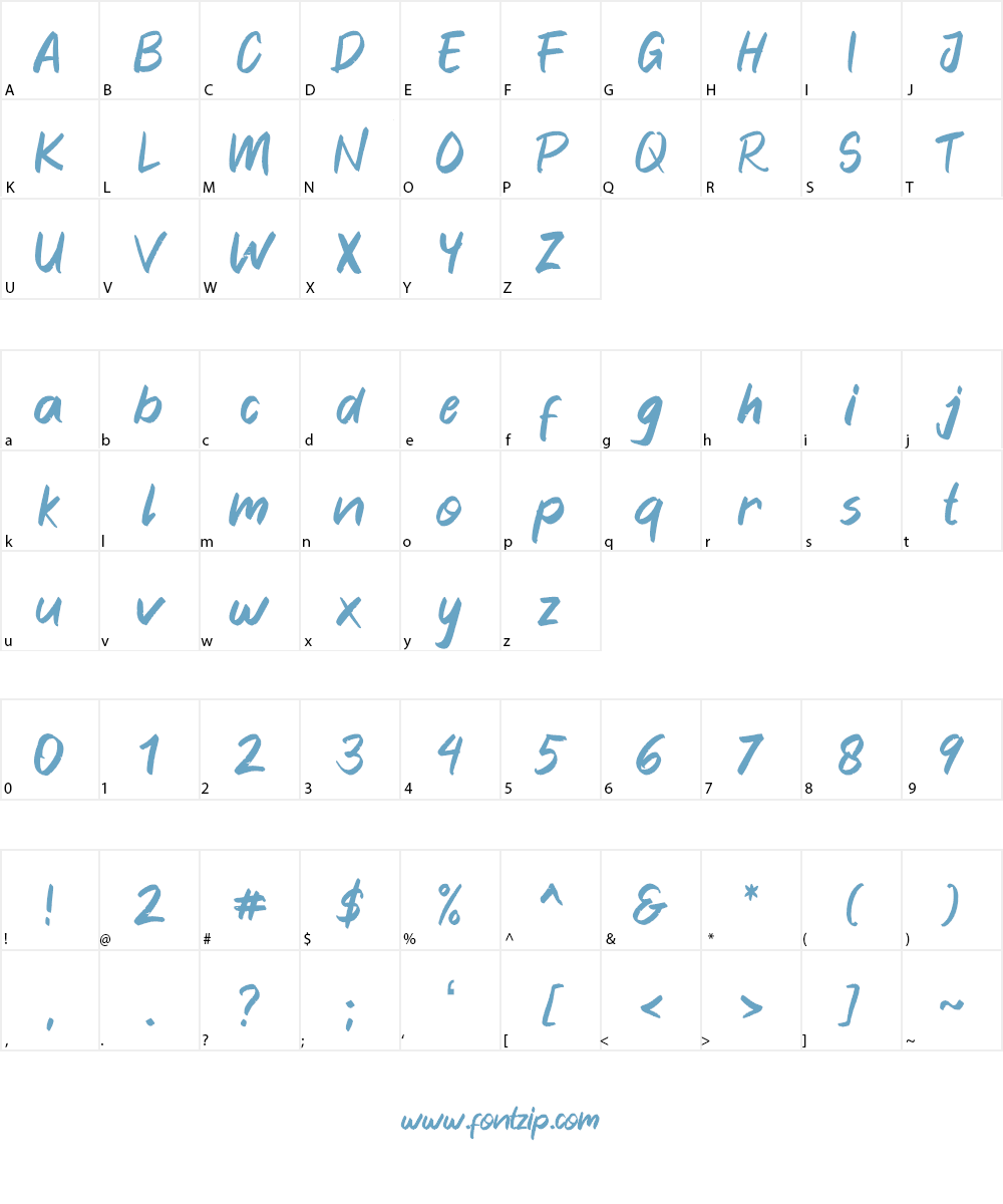 Blankers Font Character