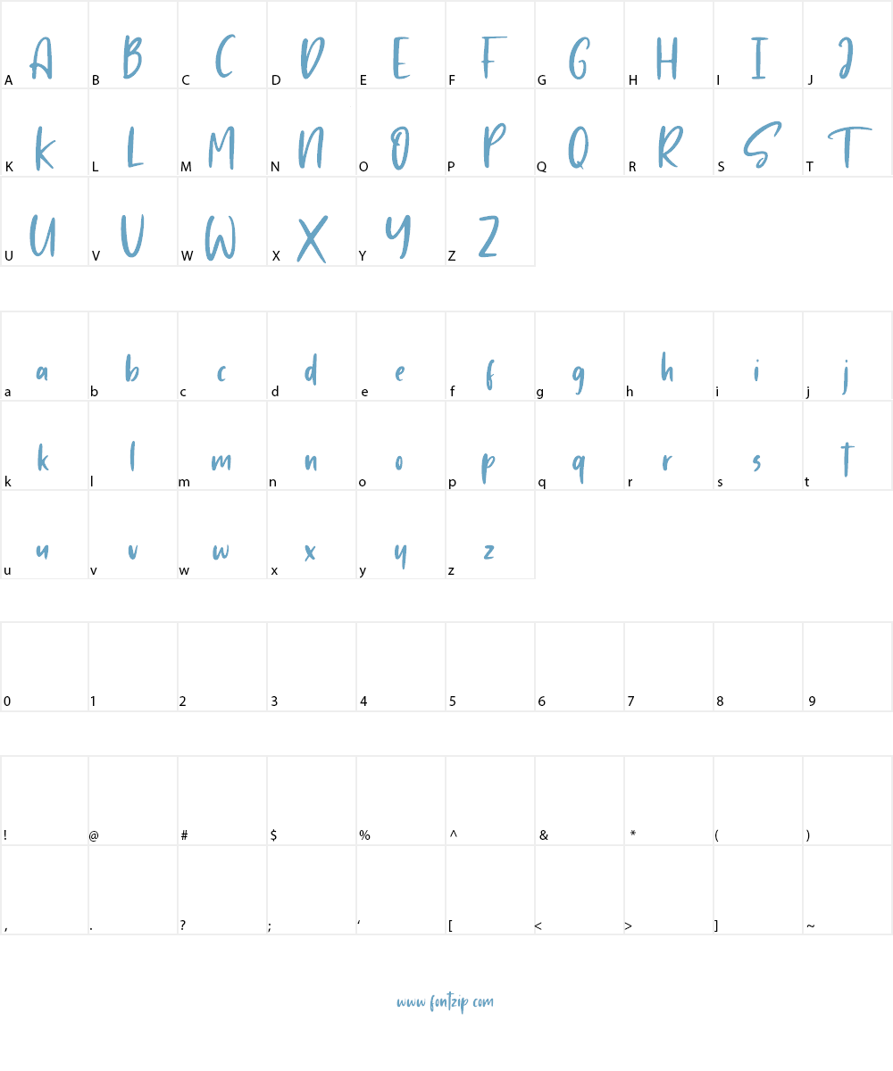 Sunday Vibes Font Character