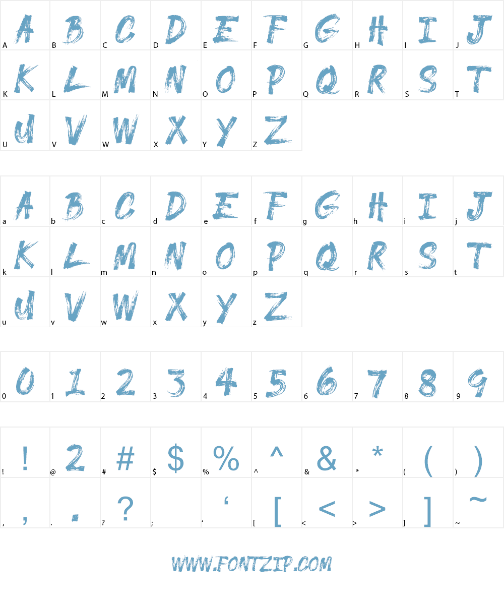GLADES  DEMO Font Character