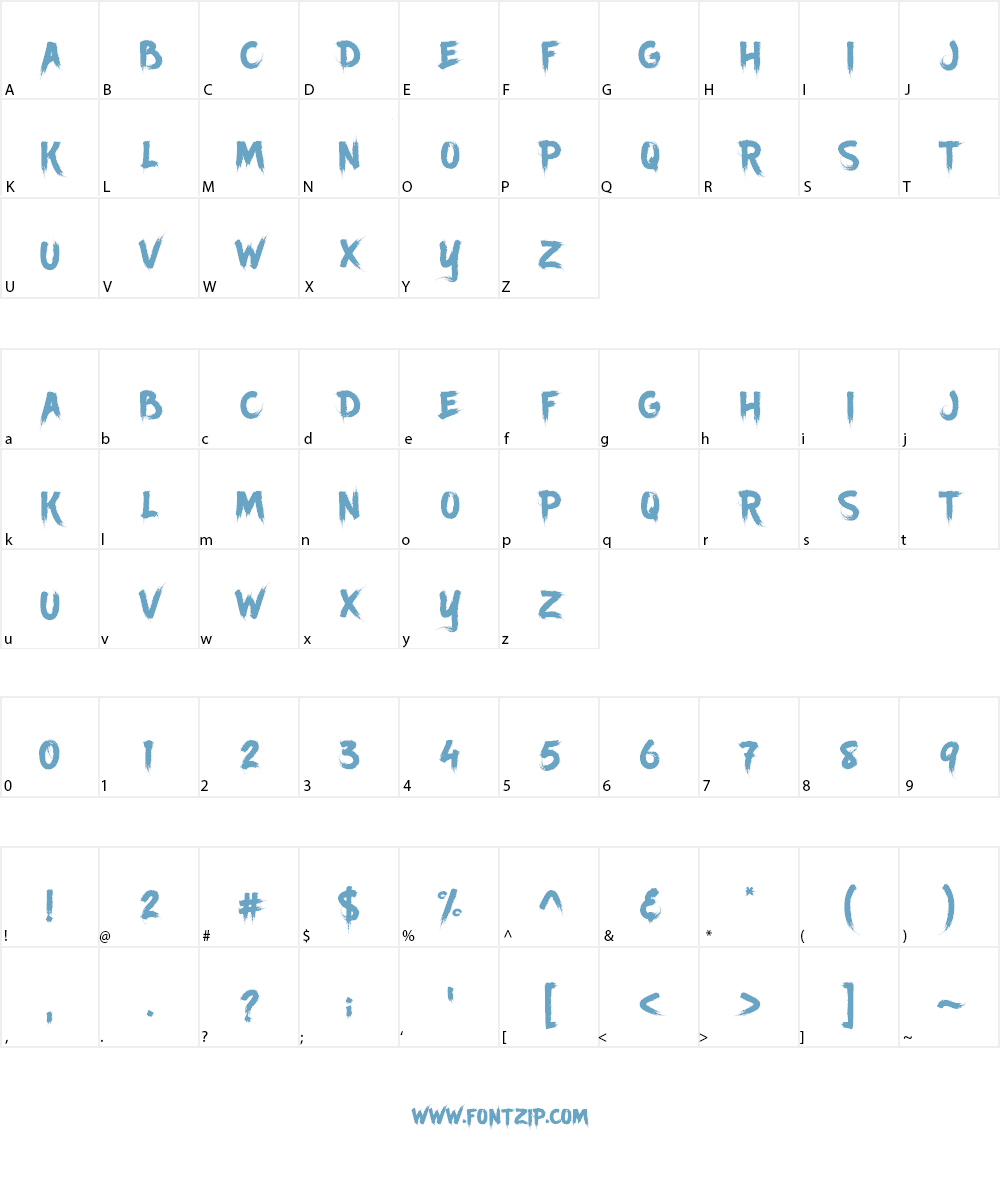 Ancherr Personal Use Font Character
