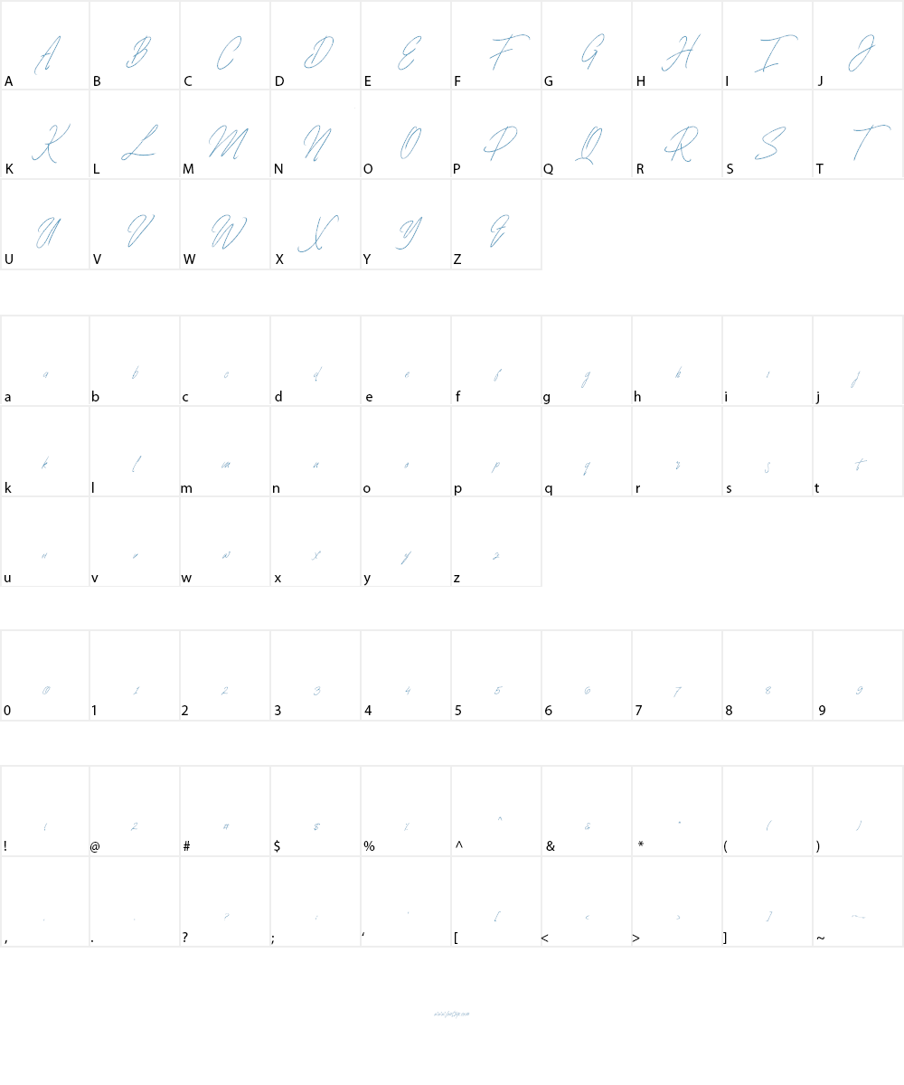Blarrack Personal Use Font Character