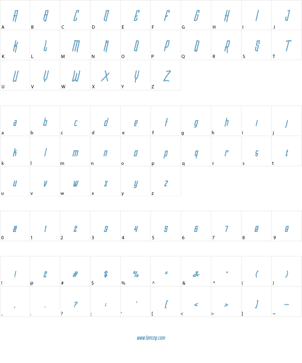 Blarrack Sans Personal Use Font Character