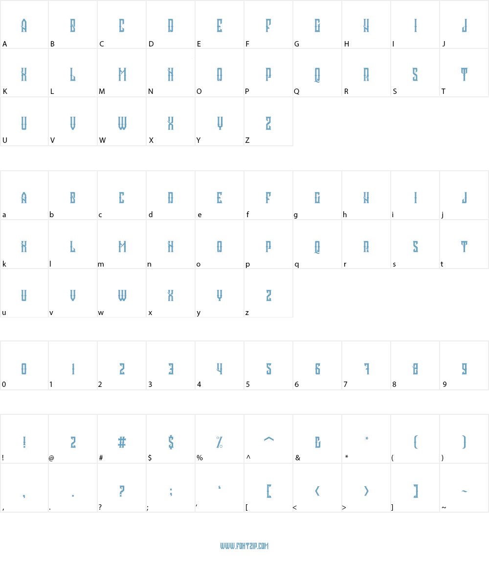 Crozzoe Personal Use Font Character