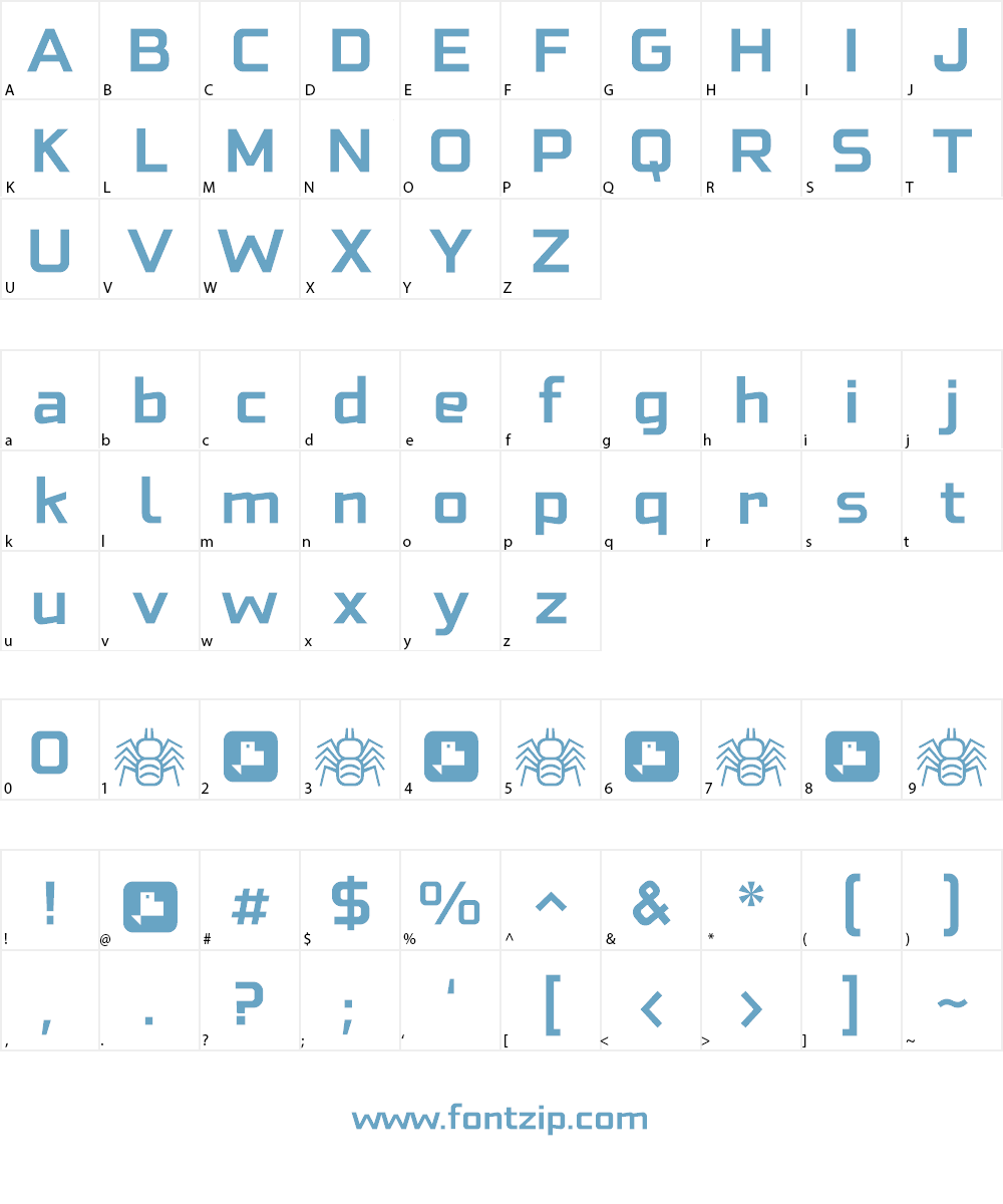 Neo Fobia Font Character