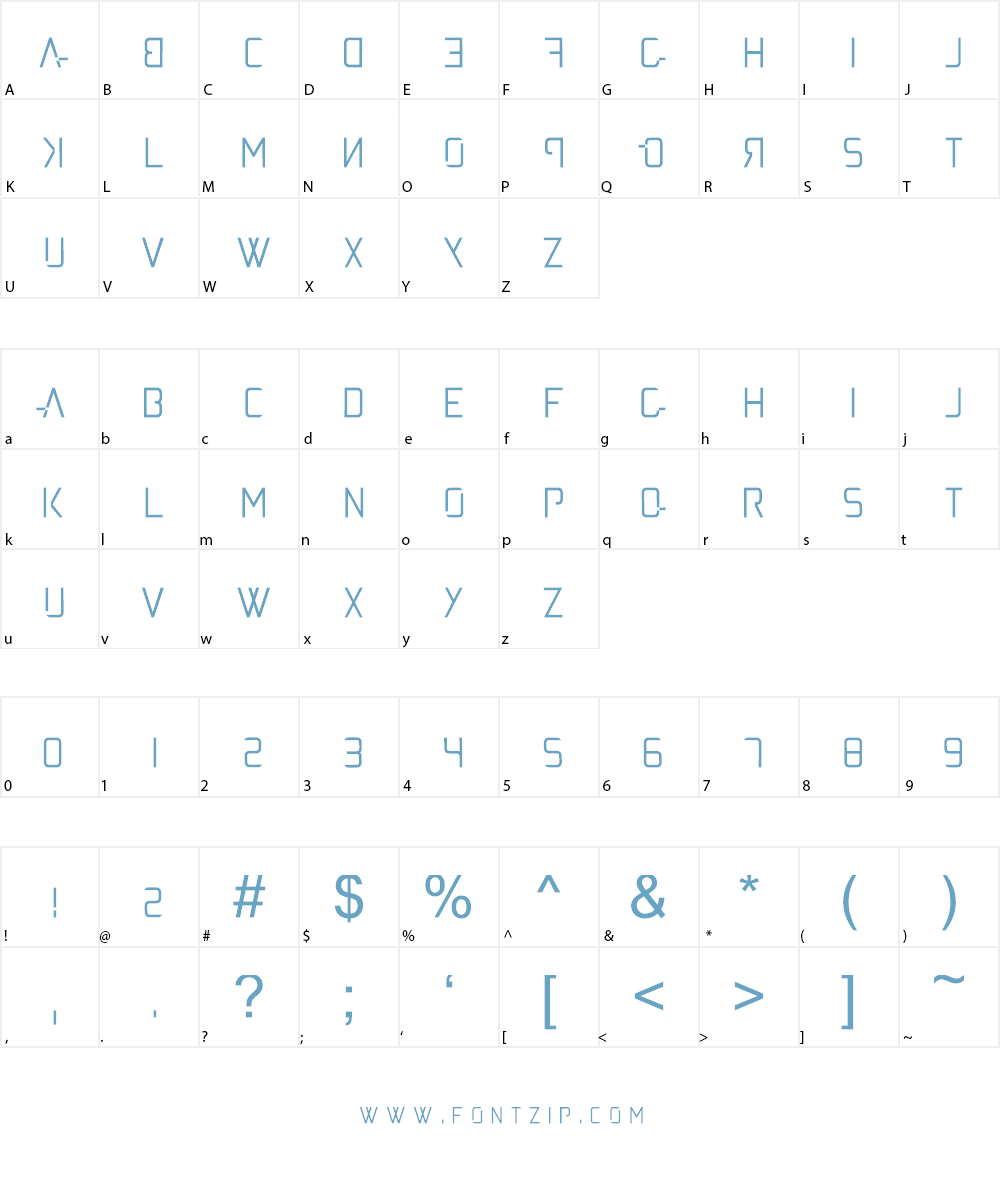 andromedamirror Font Character