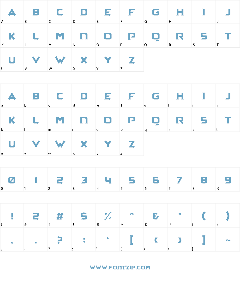 Bladog Display Personal Use Font Character