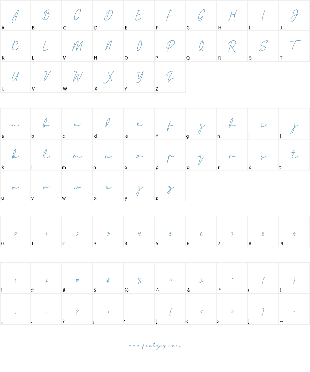 Bladog Personal Use Font Character