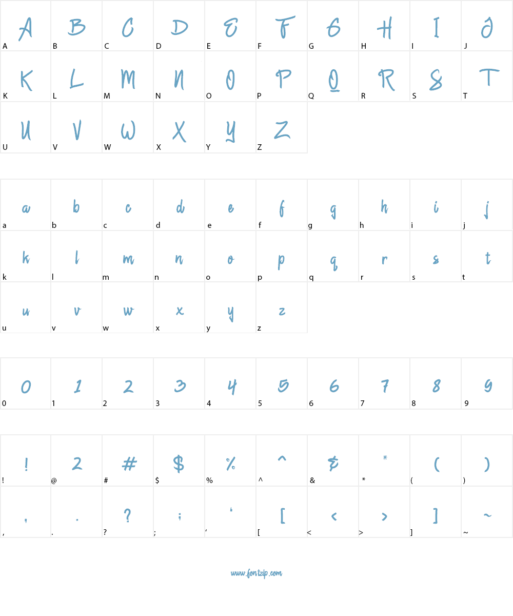 Chagack Personal Use Font Character