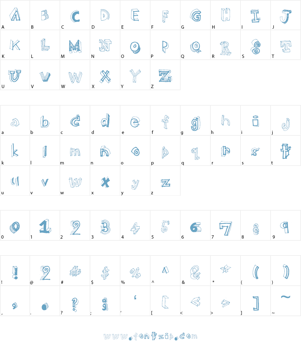 High School Notebook 3d Font Character
