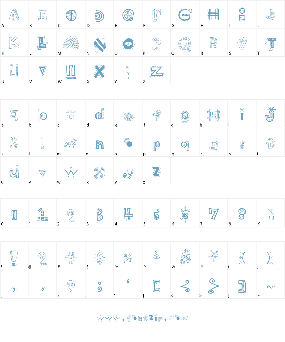 High School Notebook Font Character