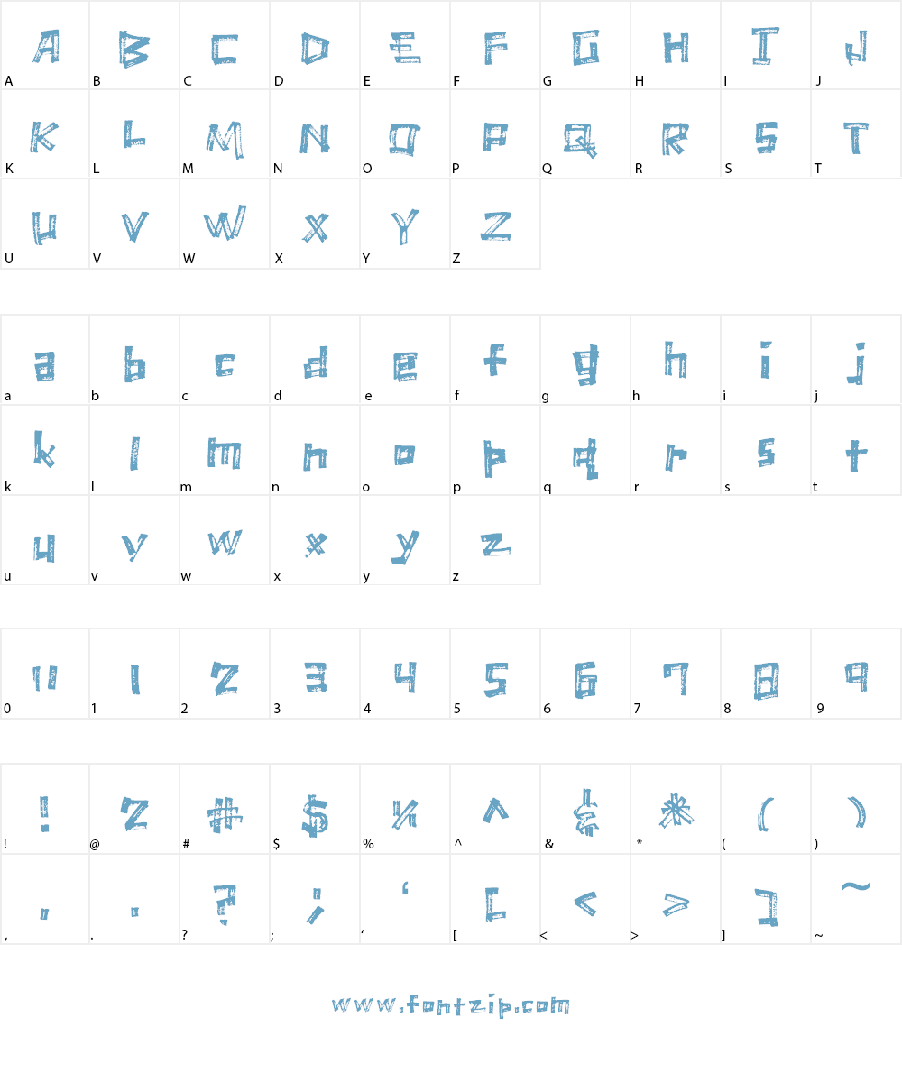 Marker Scratch Font Character