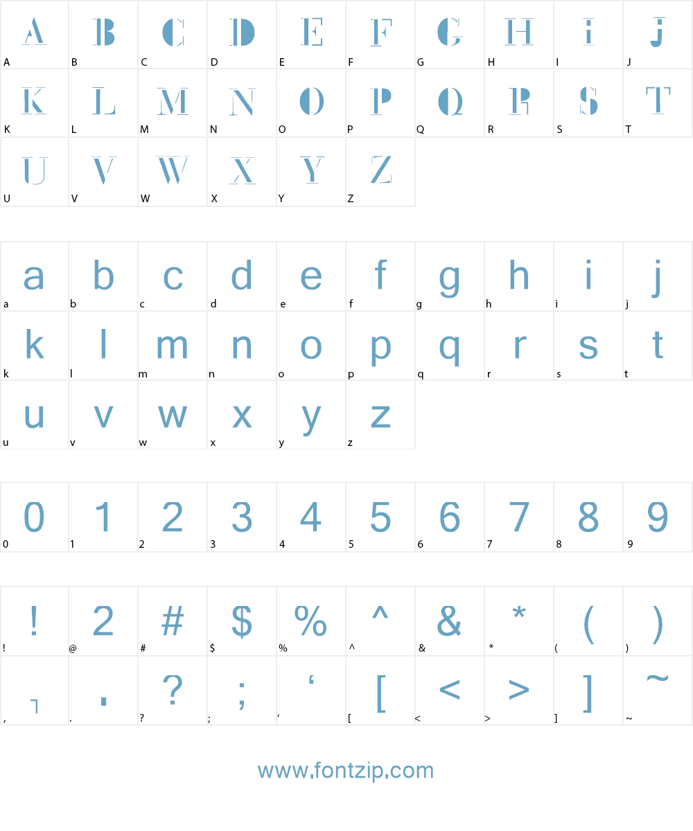 Mck Stencil Font Character