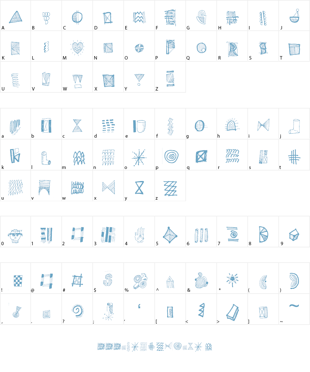 Notebook Doodles Font Character