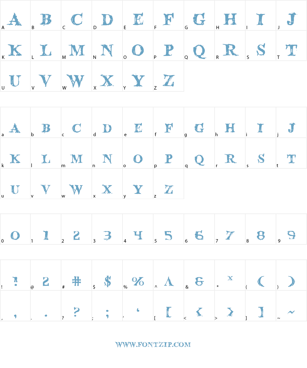 Blood Crow Font Character