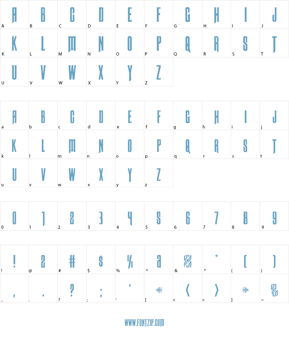 Butch & Sundance Font Character