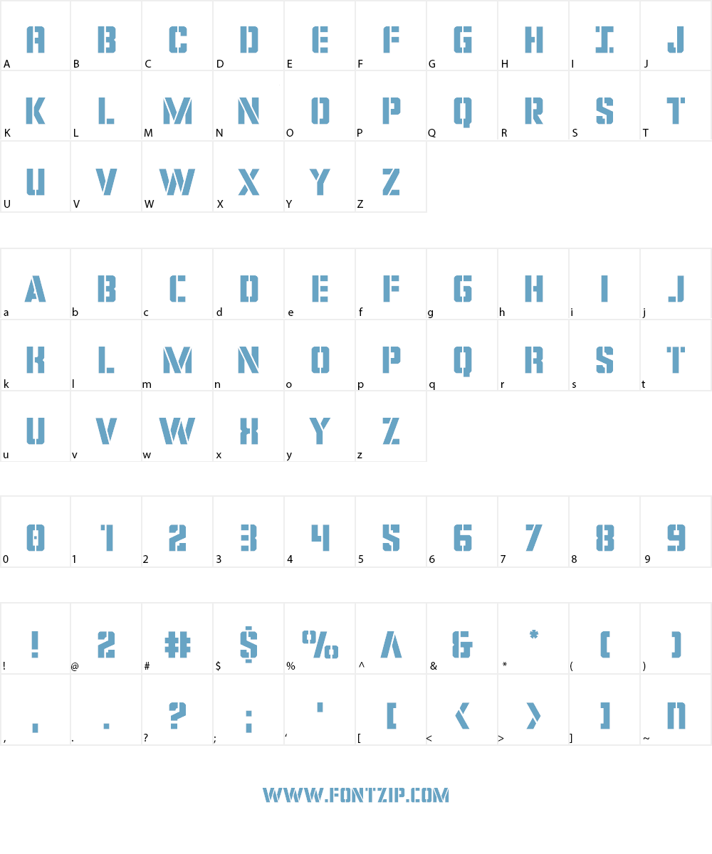 Covert Ops Font Character