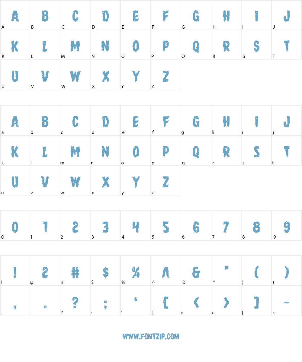 Dire Wolf Font Character