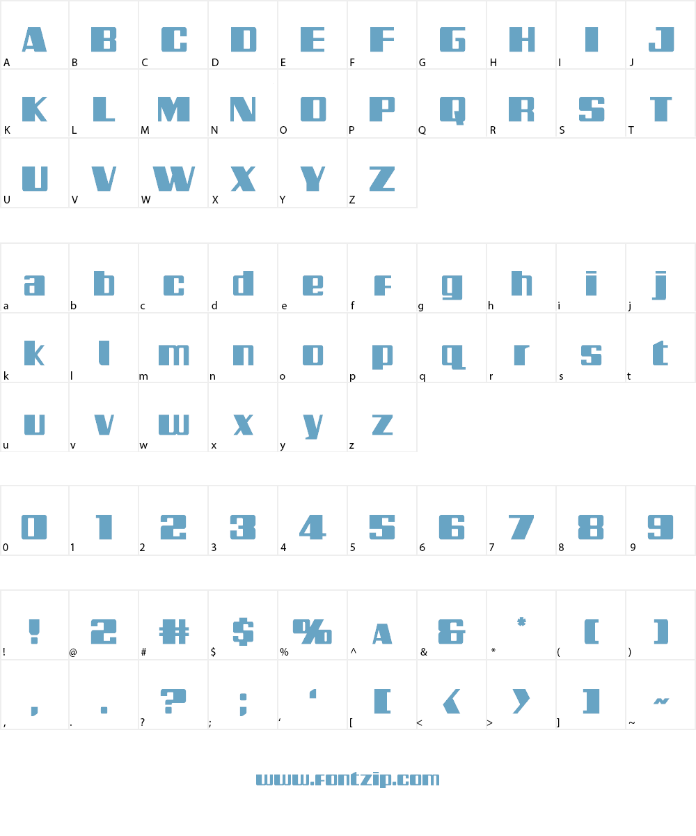 Galactic Storm Font Character
