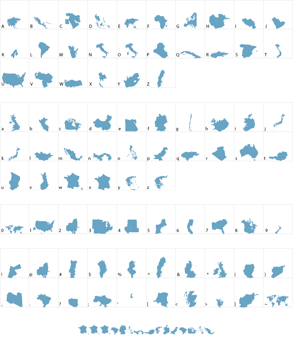 GeoBats Font Character