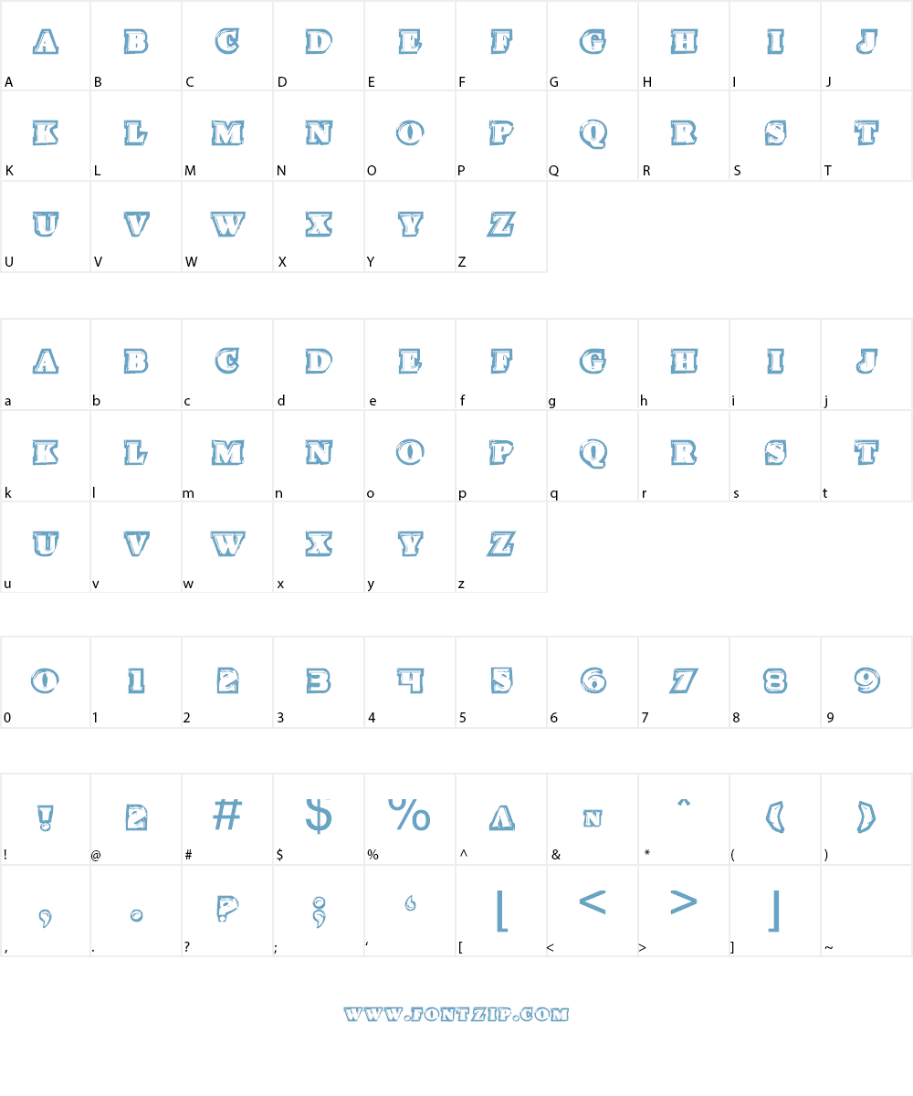 Icebox Art Font Character
