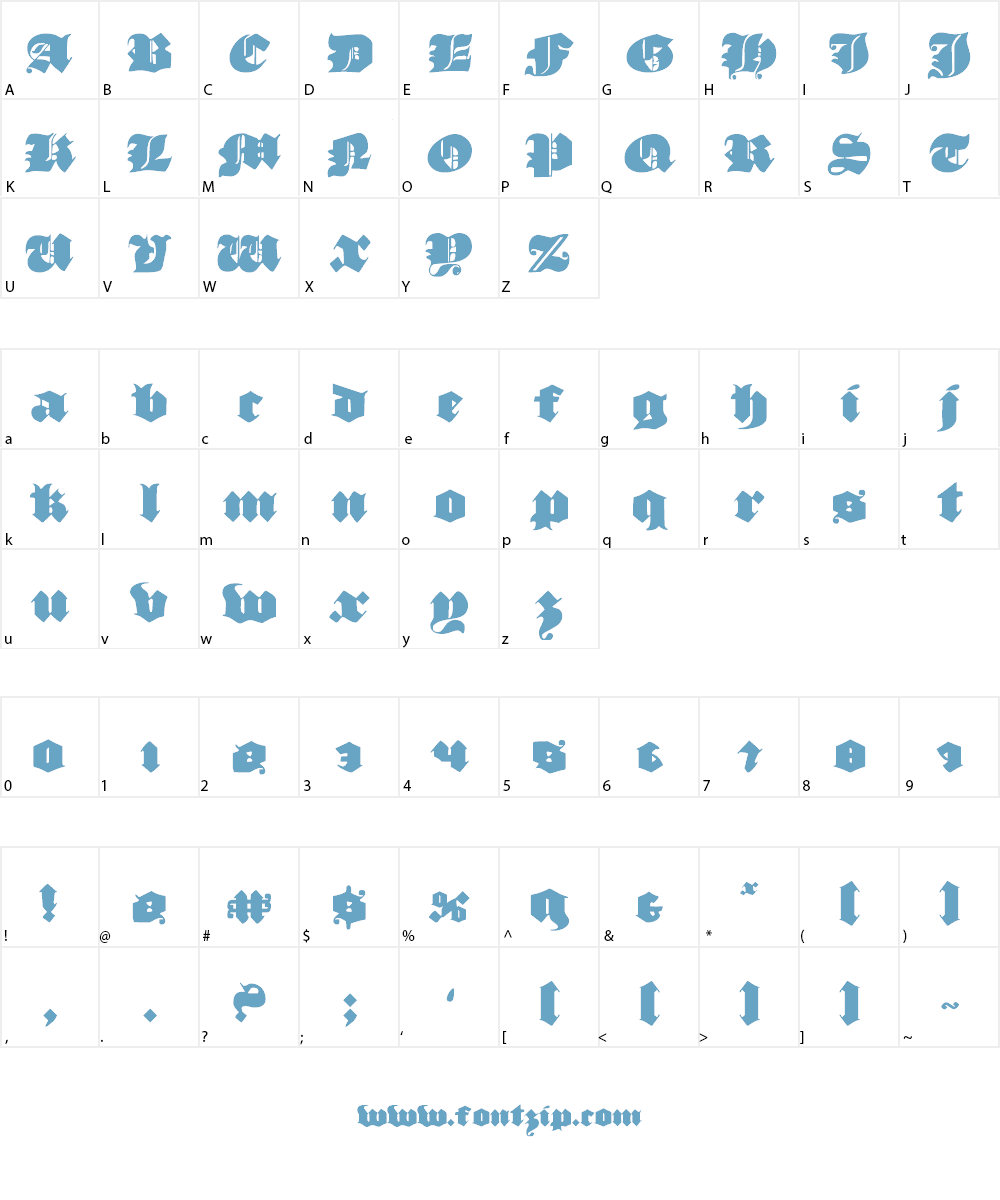 Lux Contra Tenebras Font Character