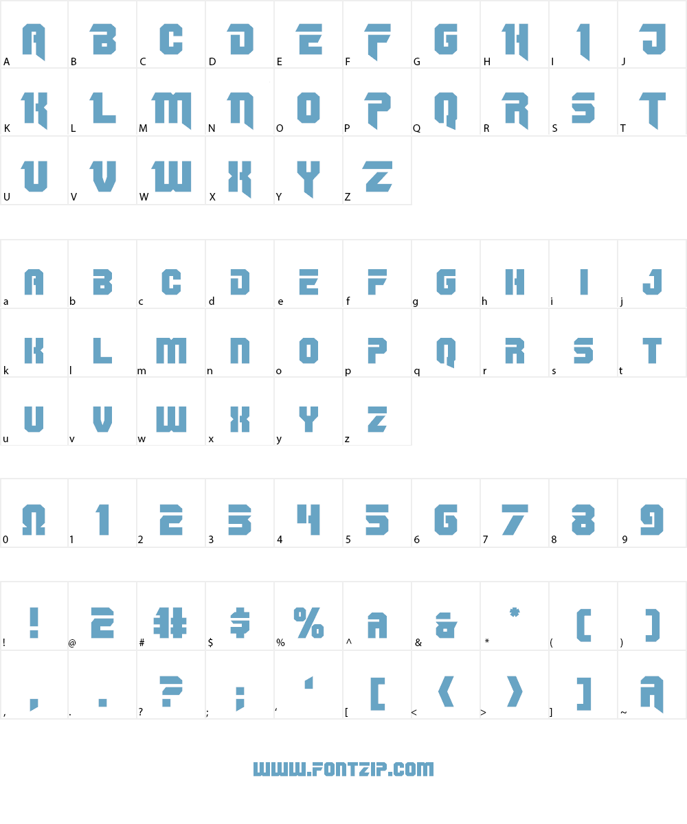 OmegaForce Font Character