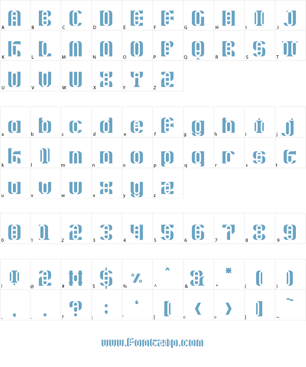 Pzydeco Font Character